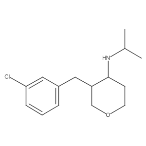 3-(3-chlorobenzyl)-N-isopropyltetrahydro-2H-pyran-4-amine Structure