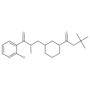 tert-Butyl 3-((2-chloro-N-methylnicotinamido)methyl)piperidine-1-carboxylate Structure
