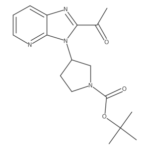 tert-Butyl 3-(2-acetyl-3H-imidazo[4,5-b]pyridin-3-yl)pyrrolidine-1-carboxylate Structure