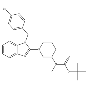 tert-butyl (1-(1-(4-bromobenzyl)-1H-benzo[d]imidazol-2-yl)piperidin-3-yl)(methyl)carbamate Structure