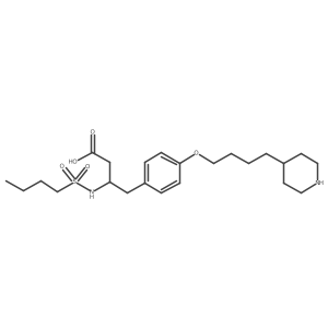 (S)-3-(Butane-1-sulfonylamino)-4-[4-(4-piperidin-4-yl-butoxy)-phenyl]-butyric acid结构式