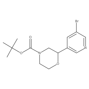 Tert-butyl 2-(5-bromopyridin-3-YL)morpholine-4-carboxylate结构式