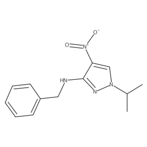 N-Benzyl-1-isopropyl-4-nitro-1H-pyrazol-3-amine结构式