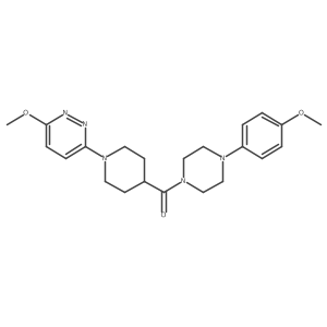 (4-(4-Methoxyphenyl)piperazin-1-yl)(1-(6-methoxypyridazin-3-yl)piperidin-4-yl)methanone结构式
