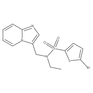 5-bromo-N-ethyl-N-(imidazo[1,2-a]pyridin-3-ylmethyl)thiophene-2-sulfonamide Structure