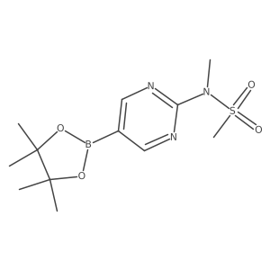 N-methyl-N-[5-(4,4,5,5-tetramethyl-1,3,2-dioxaborolan-2-yl)-2-pyrimidinyl]methanesulfonamide Structure