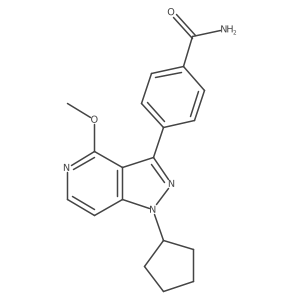 4-(1-cyclopentyl-4-methoxy-1H-pyrazolo[4,3-c]pyridin-3-yl)benzamide Structure