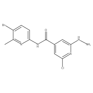 4-Pyridinecarboxamide, N-(5-bromo-6-methyl-2-pyridinyl)-2-chloro-6-hydrazinyl-结构式