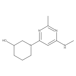 1-(2-Methyl-6-(methylamino)pyrimidin-4-yl)piperidin-3-ol结构式