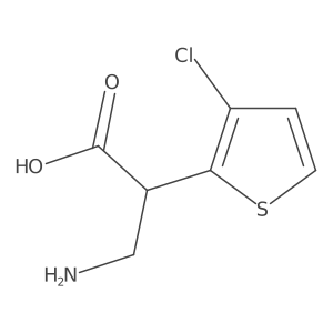 3-Amino-2-(3-chlorothiophen-2-yl)propanoic acid结构式