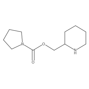 Piperidin-2-ylmethylpyrrolidine-1-carboxylate结构式