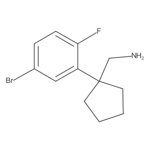 1-(5-Bromo-2-fluorophenyl)cyclopentanemethanamine结构式