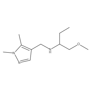 [(1,5-Dimethyl-1H-pyrazol-4-yl)methyl](1-methoxybutan-2-yl)amine结构式