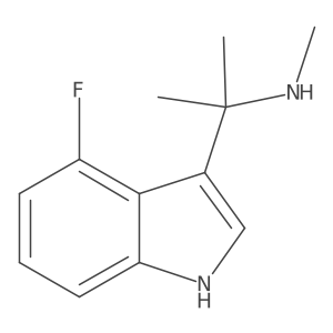 [2-(4-fluoro-1H-indol-3-yl)propan-2-yl](methyl)amine结构式