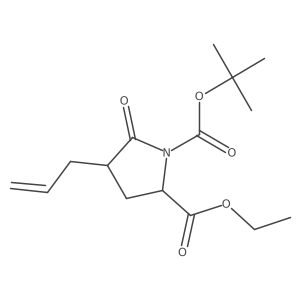 1-(1,1-Dimethylethyl) 2-ethyl (2S,4S)-5-oxo-4-(2-propen-1-yl)-1,2-pyrrolidinedicarboxylate Structure