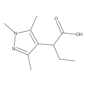 2-(trimethyl-1H-pyrazol-4-yl)butanoic acid结构式