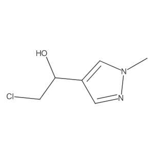 2-Chloro-1-(1-methyl-4-pyrazolyl)ethanol结构式