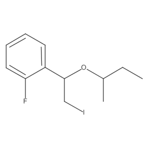 1-[1-(Butan-2-yloxy)-2-iodoethyl]-2-fluorobenzene Structure