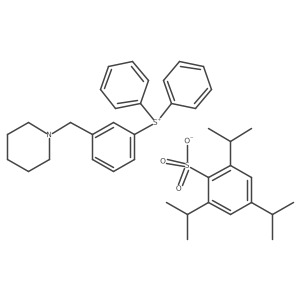 Diphenyl(3-(piperidin-1-ylmethyl)phenyl)sulfonium 2,4,6-triisopropylbenzenesulfonate结构式