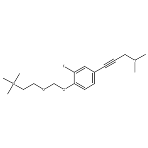 2-Propyn-1-amine, 3-[3-fluoro-4-[[2-(trimethylsilyl)ethoxy]methoxy]phenyl]-N,N-dimethyl-结构式