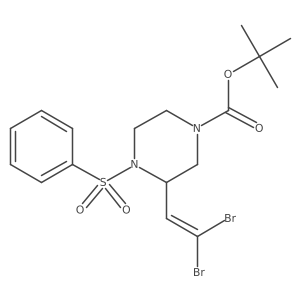 Tert-butyl 3-(2,2-dibromovinyl)-4-(phenylsulfonyl)piperizine-1-carboxylate结构式