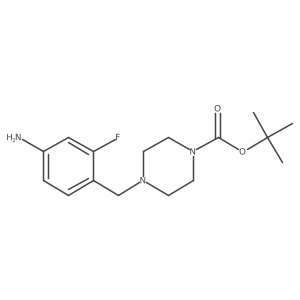 tert-Butyl 4-(4-amino-2-fluorobenzyl)piperazine-1-carboxylate结构式