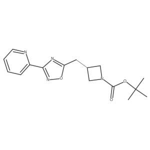 tert-Butyl 3-((3-(pyridin-2-yl)-1,2,4-oxadiazol-5-yl)methyl)azetidine-1-carboxylate结构式