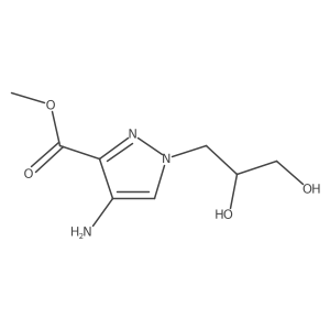 methyl 4-amino-1-(2,3-dihydroxypropyl)-1H-pyrazole-3-carboxylate结构式