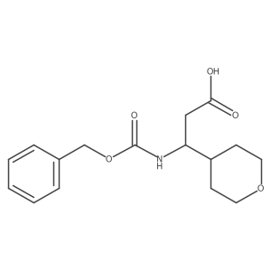 (3R)-3-{[(benzyloxy)carbonyl]amino}-3-(oxan-4-yl)propanoic acid Structure