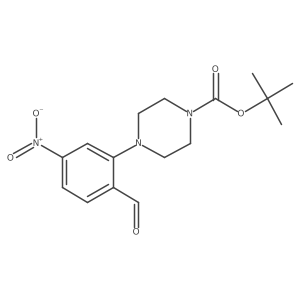 tert-Butyl 4-(2-formyl-5-nitrophenyl)-piperazine-1-carboxylate结构式