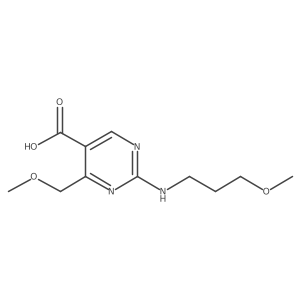 4-(Methoxymethyl)-2-[(3-methoxypropyl)amino]pyrimidine-5-carboxylic acid Structure