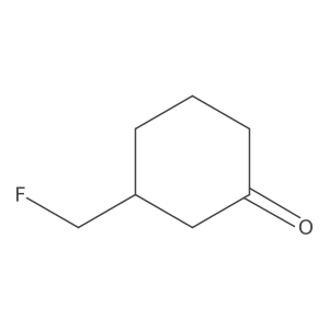 3-(Fluoromethyl)cyclohexan-1-one结构式