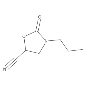 5-Oxazolidinecarbonitrile, 2-oxo-3-propyl- Structure