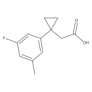 2-[1-(3-Fluoro-5-methylphenyl)cyclopropyl]acetic acid Structure