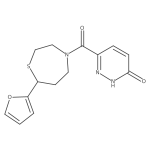 6-(7-(furan-2-yl)-1,4-thiazepane-4-carbonyl)pyridazin-3(2H)-one结构式