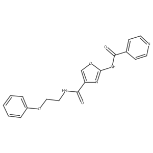 2-(isonicotinamido)-N-(2-phenoxyethyl)oxazole-4-carboxamide结构式