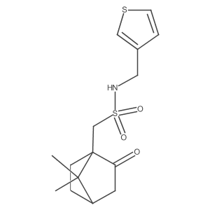 1-(7,7-dimethyl-2-oxobicyclo[2.2.1]heptan-1-yl)-N-(thiophen-3-ylmethyl)methanesulfonamide结构式