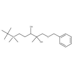 4-O-tert-Butyldimethylsilyl-2,3-dihydroxy-2-methyl-butan-1,4-diol 1-O-Benzyl Ester结构式