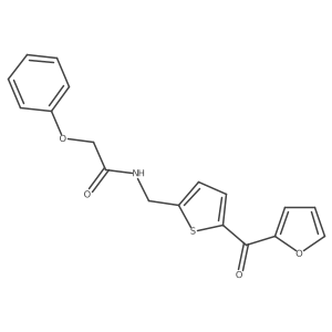 N-((5-(furan-2-carbonyl)thiophen-2-yl)methyl)-2-phenoxyacetamide结构式