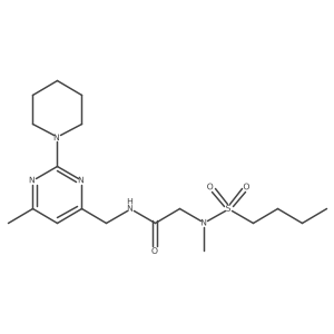 N-((6-methyl-2-(piperidin-1-yl)pyrimidin-4-yl)methyl)-2-(N-methylbutylsulfonamido)acetamide Structure