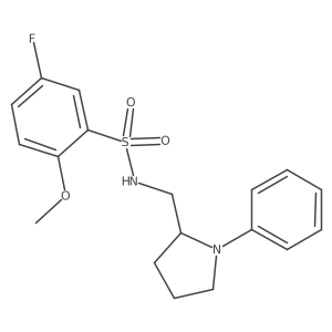 5-fluoro-2-methoxy-N-((1-phenylpyrrolidin-2-yl)methyl)benzenesulfonamide结构式