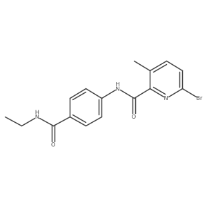 6-bromo-N-[4-(ethylcarbamoyl)phenyl]-3-methylpyridine-2-carboxamide Structure