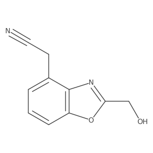 2-(Hydroxymethyl)benzo[d]oxazole-4-acetonitrile Structure