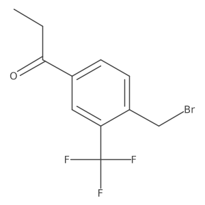 1-(4-(Bromomethyl)-3-(trifluoromethyl)phenyl)propan-1-one Structure