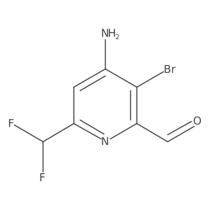 4-amino-3-bromo-6-(difluoromethyl)pyridine-2-carbaldehyde Structure