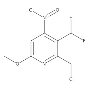 2-(Chloromethyl)-3-(difluoromethyl)-6-methoxy-4-nitropyridine Structure