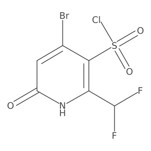 4-Bromo-2-(difluoromethyl)-6-hydroxypyridine-3-sulfonyl chloride结构式