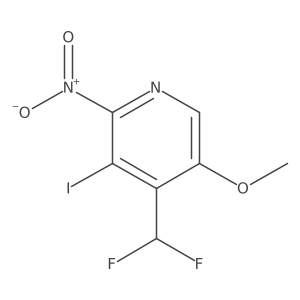 4-(Difluoromethyl)-3-iodo-5-methoxy-2-nitropyridine结构式