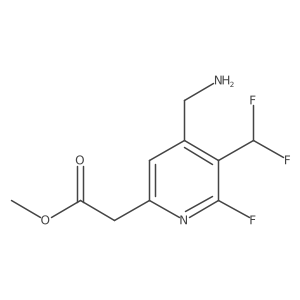 2-Pyridineacetic acid, 4-(aminomethyl)-5-(difluoromethyl)-6-fluoro-, methyl ester Structure
