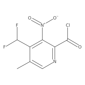 4-(Difluoromethyl)-5-methyl-3-nitropicolinoyl chloride结构式